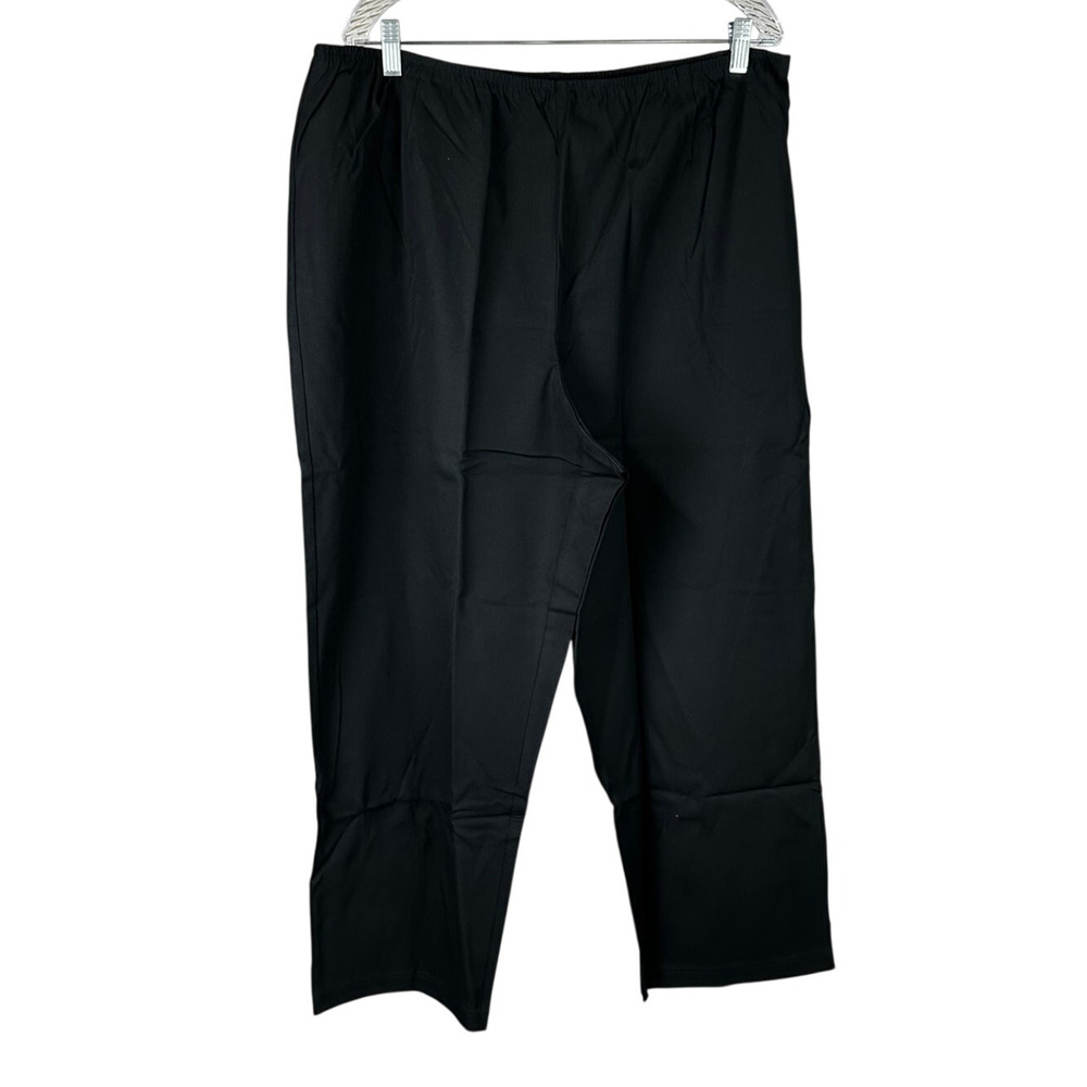 Eileen Fisher Slim Ankle Pant Side Zip Black Women's Size 3X New With Tags
